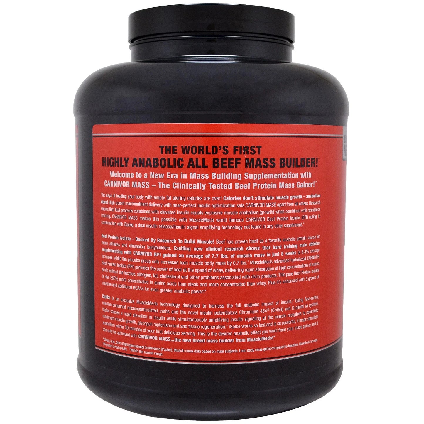 Carnivor™ Mass, Anabolic Beef Protein Gainer, Chocolate Fudge, 5.83 Lbs (2,646