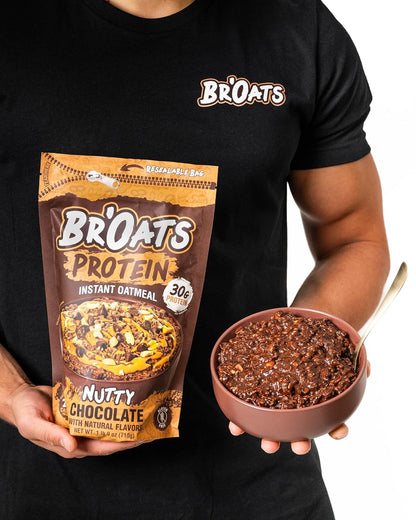 High Protein Oatmeal with 30G of Protein per Serving - Protein Packed Gluten Free Delicious Tasting High Protein Oats (Pack of 1, Nutty Chocolate)