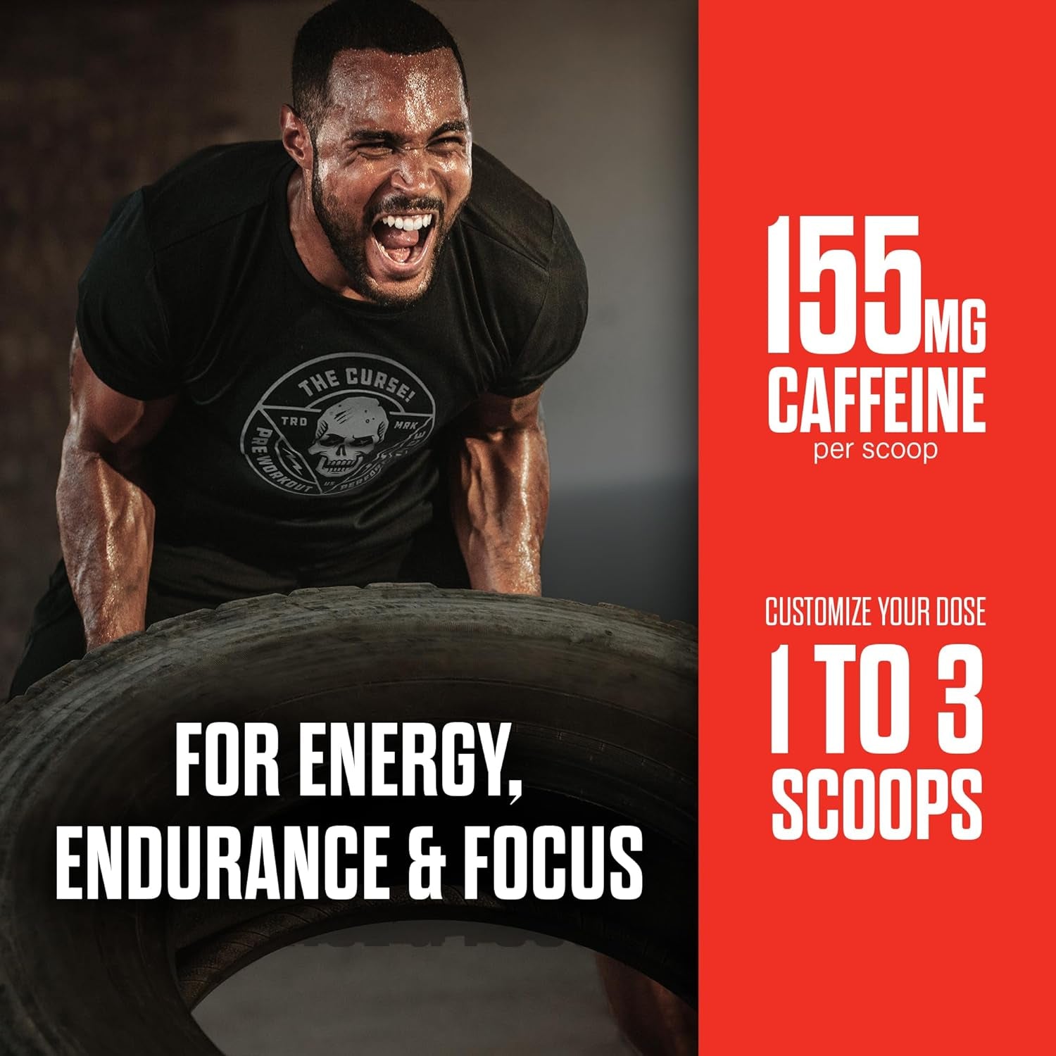 the Curse! Fruit Punch Pre Workout Powder with Creatine – Extreme Energy Preworkout for Men & Women – 50 Servings – L Citrulline, Beta Alanine & Caffeine for Pump, Strength & Focus