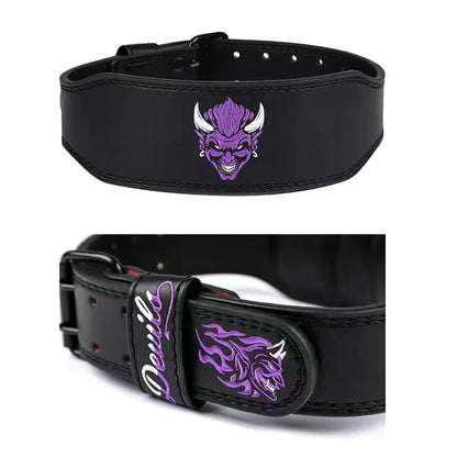 Embroidery Devil Weightlifting Belt Bodybuilding Fitness Belt Powerlifting Deadlift Squat Waist Protector Gym Back Waist Support