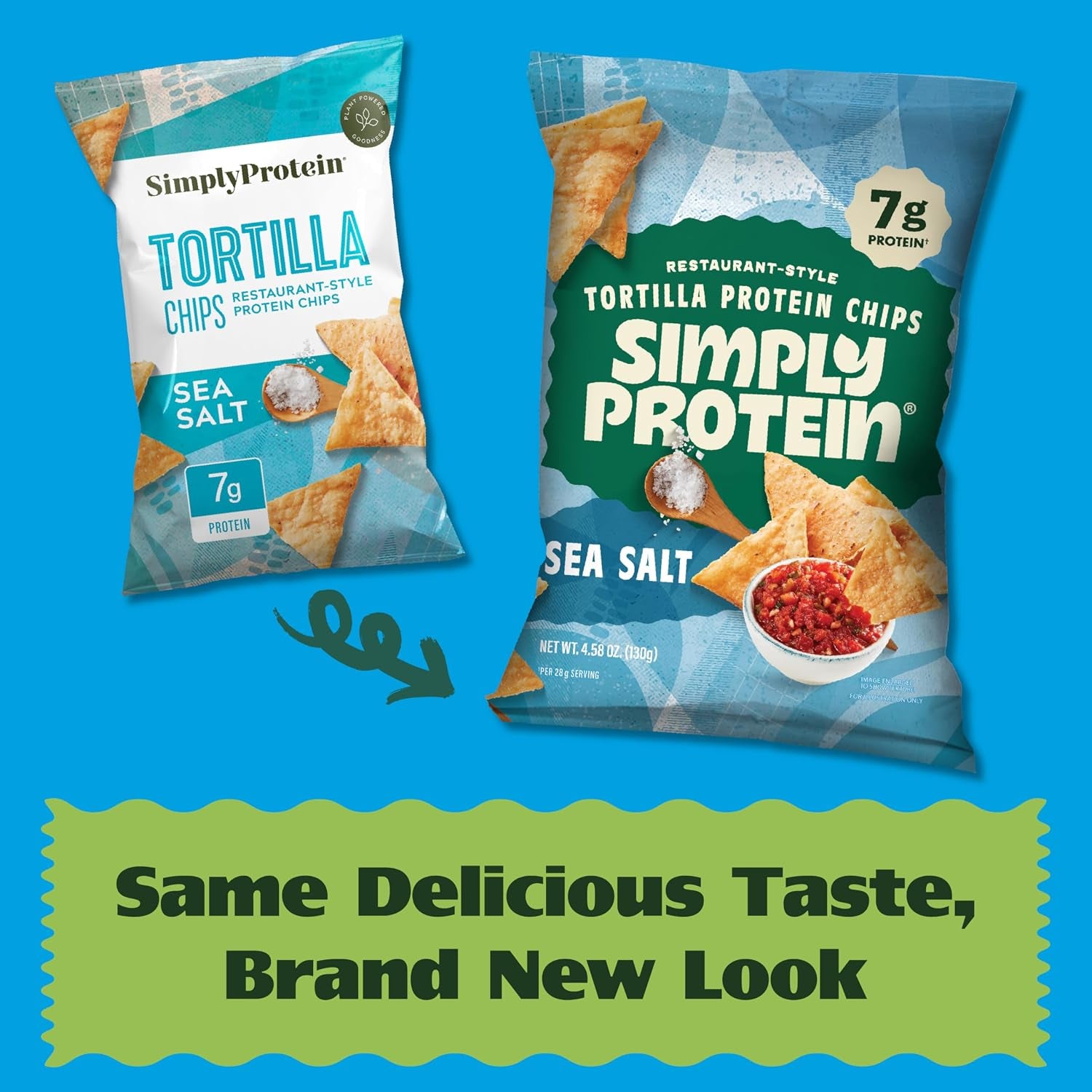- Tortilla Chips, Restaurant Style Protein Chips, Sea Salt (3-Pack) - 7G Protein, 140 Calories, Gluten Free, Vegan - Plant Based Protein Snacks - Healthy Snacks - 3 Bags, 4.58Oz (130G)