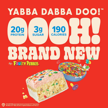 Pure Protein Fruity PEBBLES™ Protein Bars – 20G Protein, 3G Sugar, 190 Calories (4 Count) Low Sugar* High Protein Snack – Gluten Free - Perfect for a Healthy Snack.