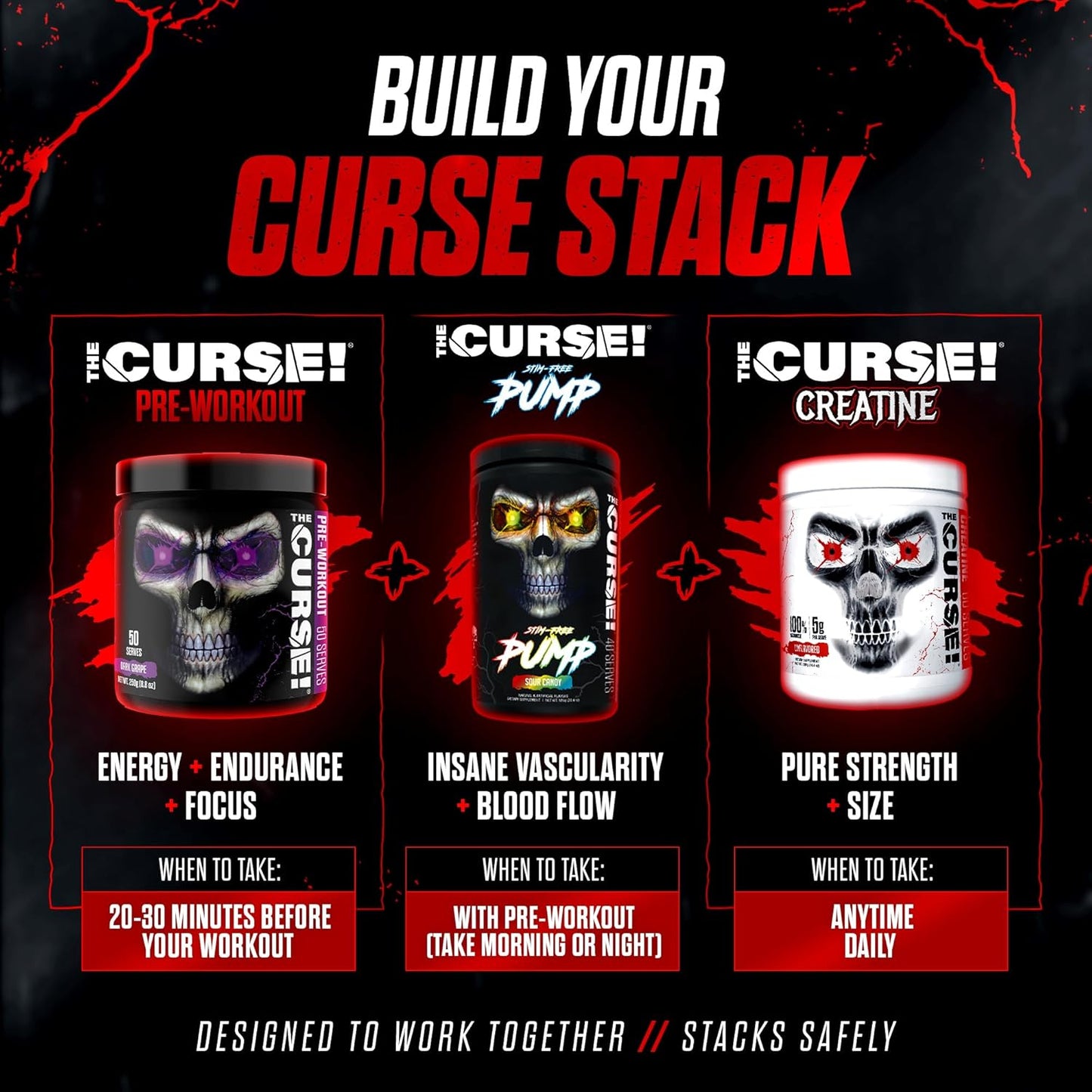 the Curse! Tropical Storm Pre Workout Powder with Creatine – Extreme Energy Preworkout for Men & Women – 50 Servings – L Citrulline, Beta Alanine & Caffeine for Pump, Strength & Focus