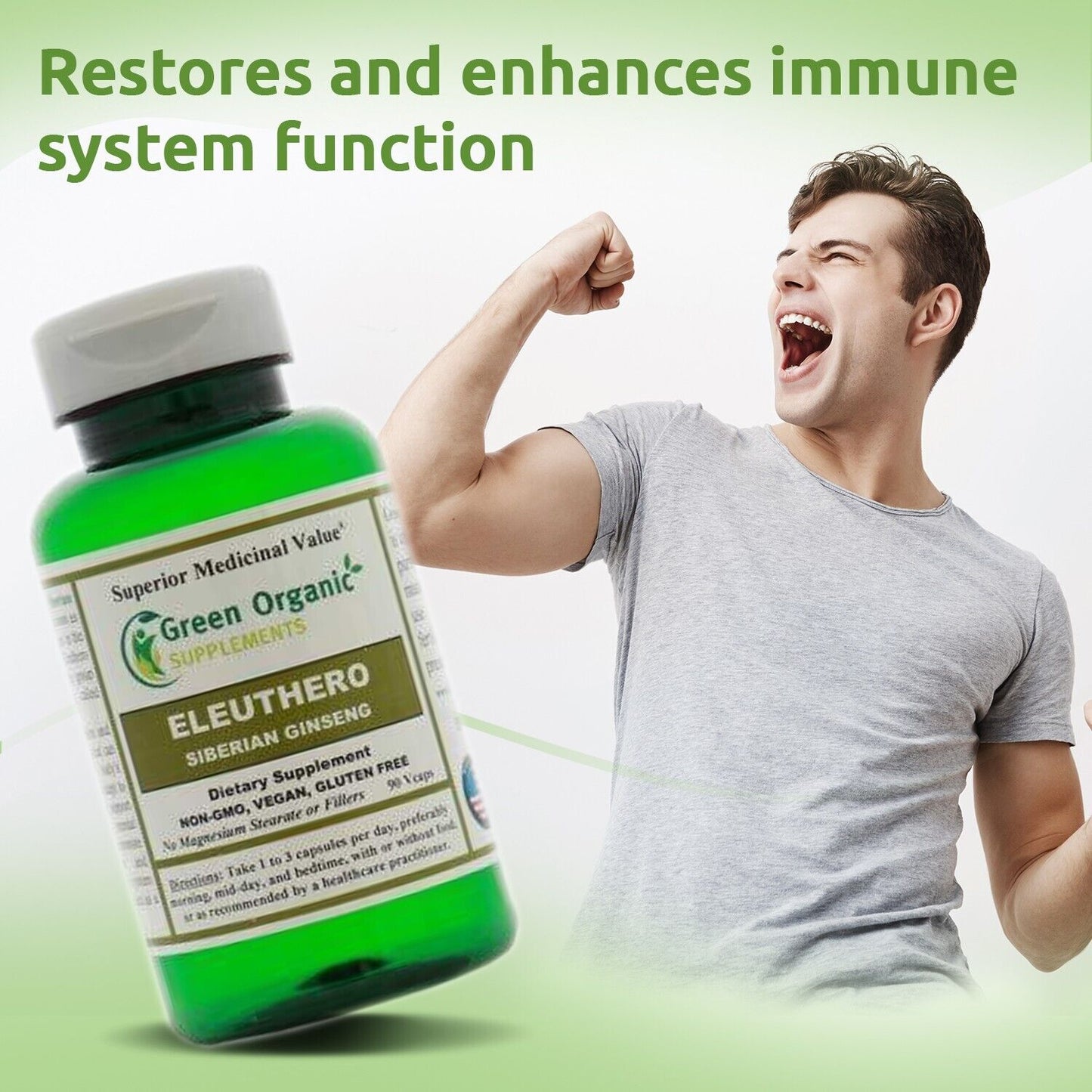 Green Organic Supplements' Eleuthero, Siberian Ginseng