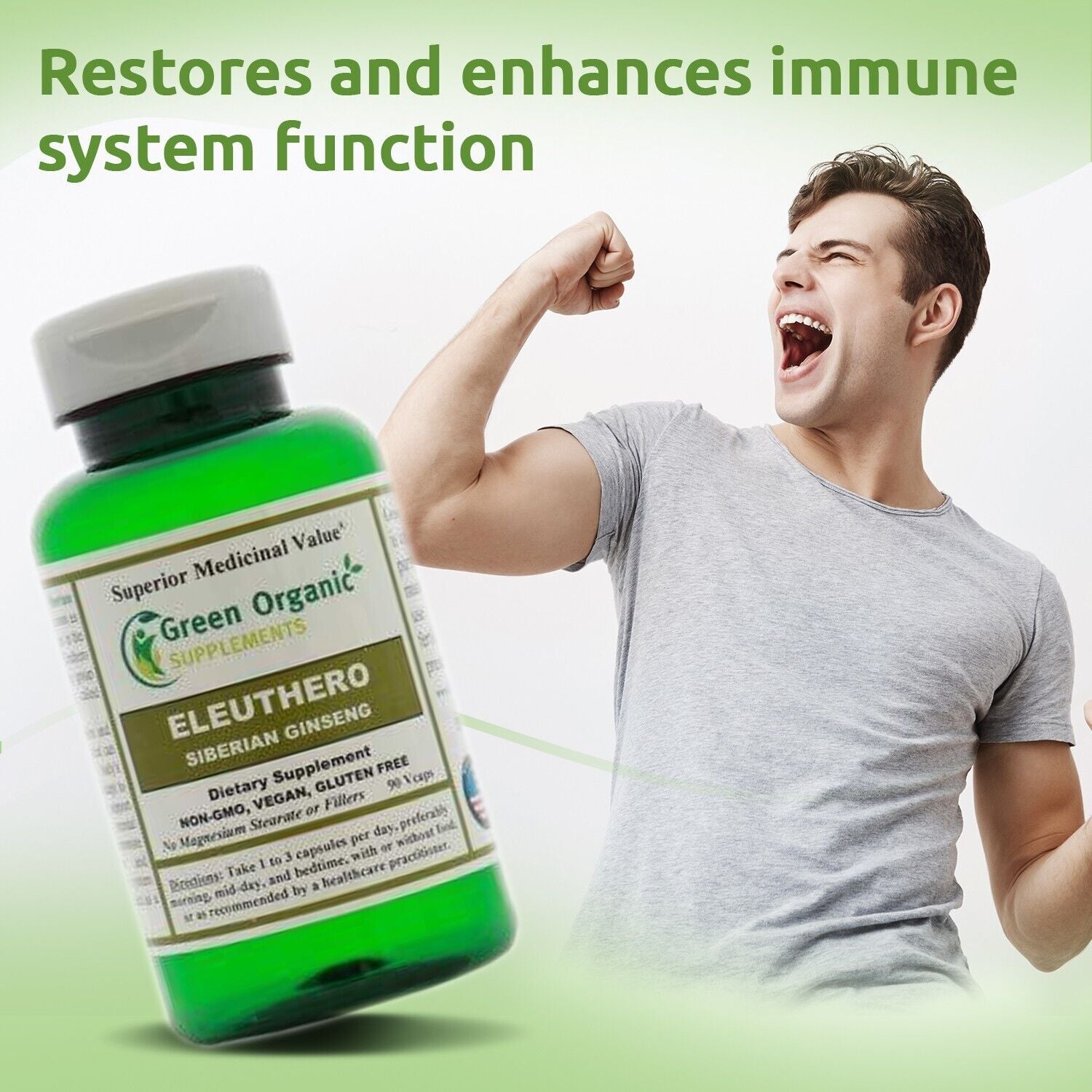 Green Organic Supplements' Eleuthero, Siberian Ginseng