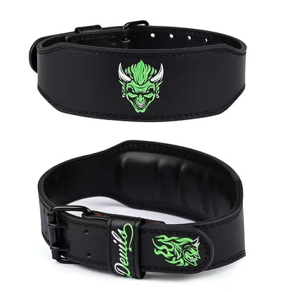 Embroidery Devil Weightlifting Belt Bodybuilding Fitness Belt Powerlifting Deadlift Squat Waist Protector Gym Back Waist Support