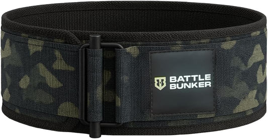 Weightlifting Belt for Men and Women – Self-Locking Lifting Belt with 4” Core Support for Squats, Deadlifts, Olympic Lifting & Crossfit – Adjustable Gym Belt for Strength Training