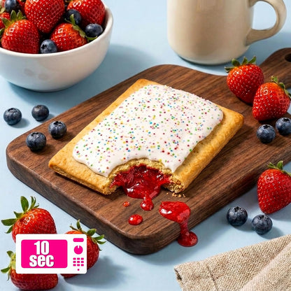 High Protein Pastry, Strawberry, Low Carb/Low Sugar Snack | Original Protein Pastry, Keto Snack,Frosted Breakfast Tart, High Protein Keto Treats,Healthy Protein Snacks for Adults Kids