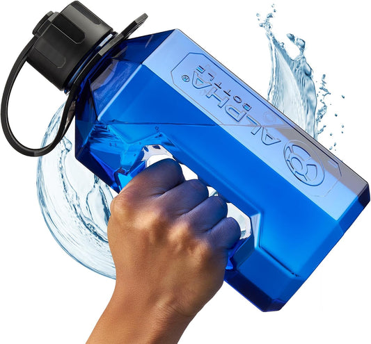 | 1.6 Litre Water Bottle | Large Drinks Water Jug | Gym, Holiday, Travel | Blue