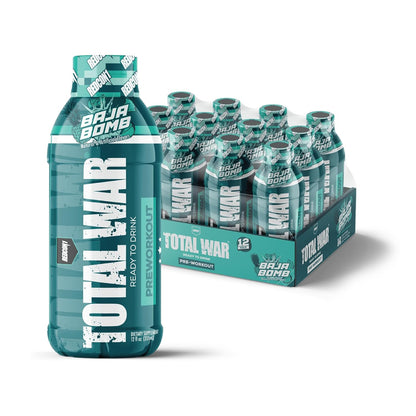 Total War Ready to Drink Pre Workout | Baja Bomb | 365Mg Caffeine + Citrulline Malate + Beta Alanine | Zero Sugar (12 Pack)