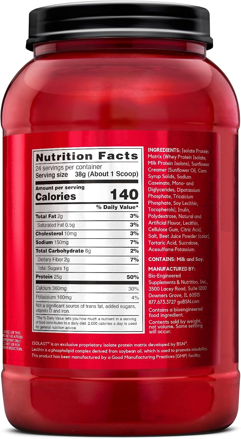 SYNTHA-6 Isolate, Strawberry Post Workout Protein Powder for Muscle Gain, Whey Protein Isolate, Milk Protein Isolate, Essential Amino Acids, Strawberry Milkshake, 2.01 Pounds, 24 Servings