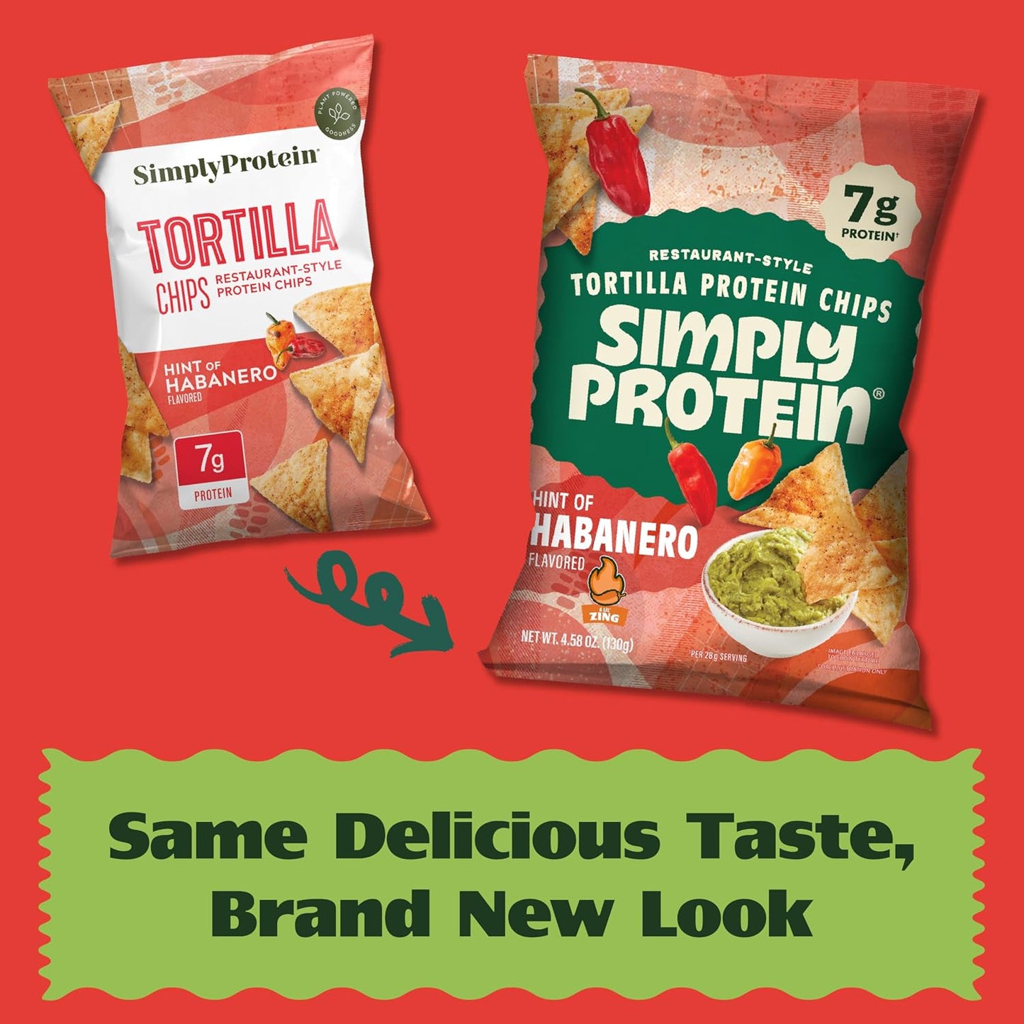 - Tortilla Chips, Restaurant Style Protein Chips, Hint of Habanero (3-Pack) - 7G Protein, 140 Calories, Gluten Free, Vegan - Plant Based Pea Protein Snacks - 3 Bags, 4.58Oz (130G)