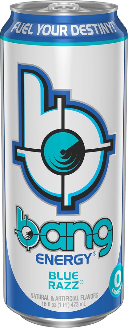 Energy Blue Razz, Sugar-Free Energy Drink, 16-Ounce | Pack of 12