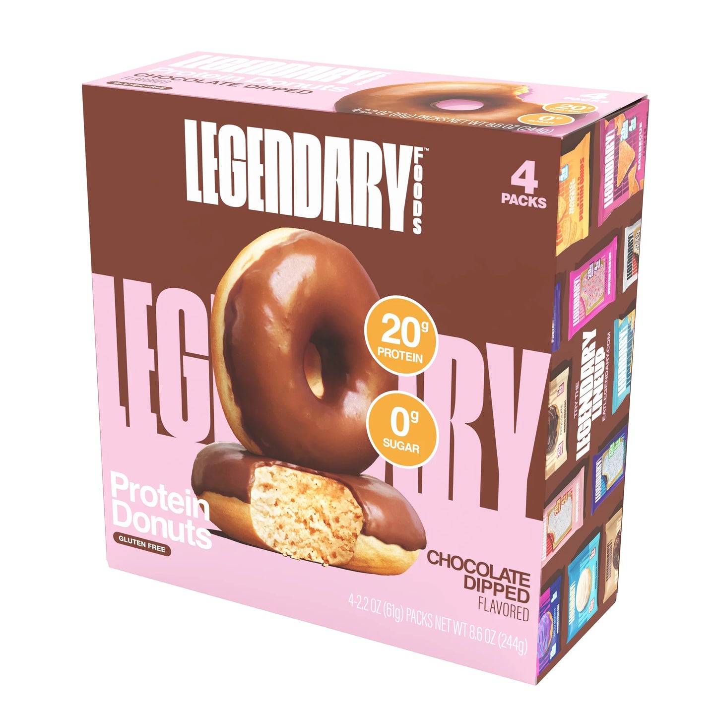 - Protein Donuts Chocolate Dipped 8.6Oz/4Ct