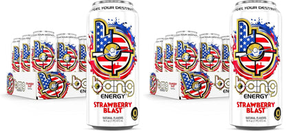 Energy Strawberry Blast, Sugar-Free Energy Drink, 16 Ounce (Pack of 24)