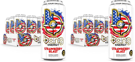 Energy Strawberry Blast, Sugar-Free Energy Drink, 16 Ounce (Pack of 24)