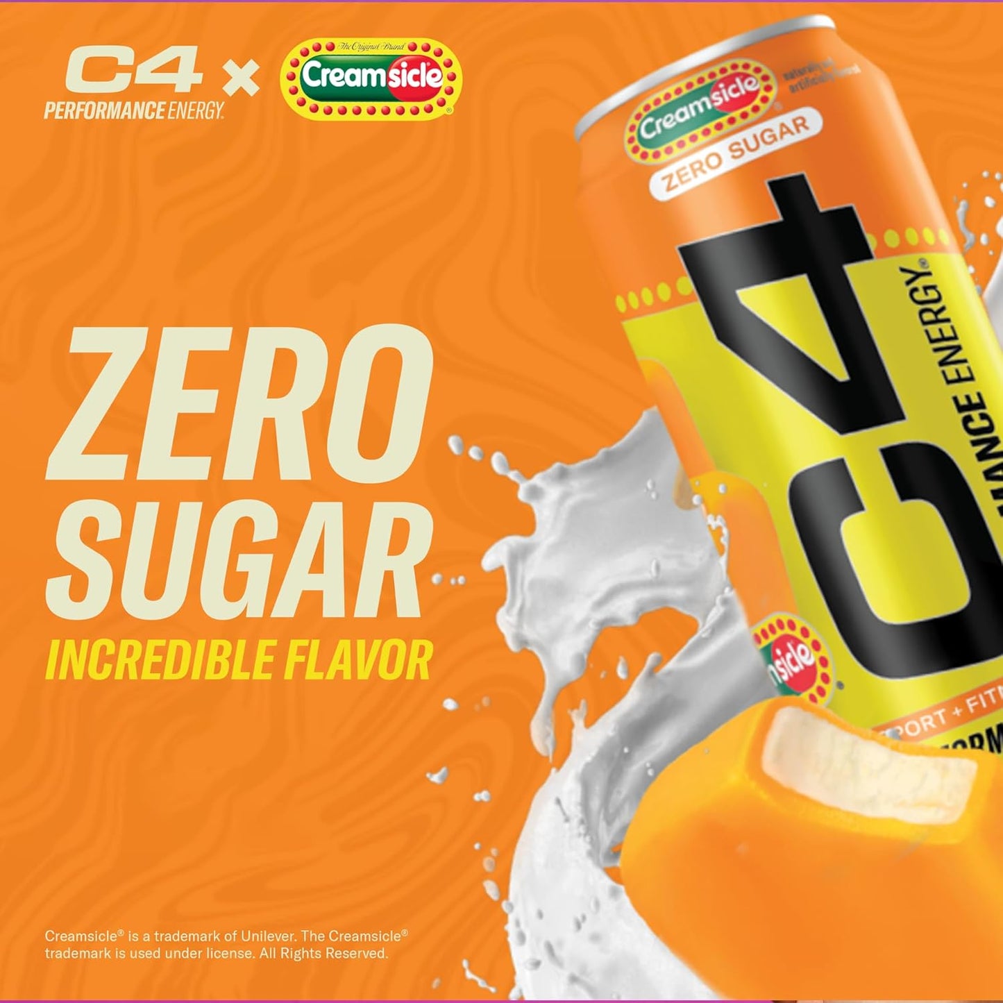 Performance Energy Drink, Orange Creamsicle, Zero Sugar Carbonated Preworkout Energy, 200Mg Caffeine with Beta Alanine, 16 Fl Oz (12 Pack)