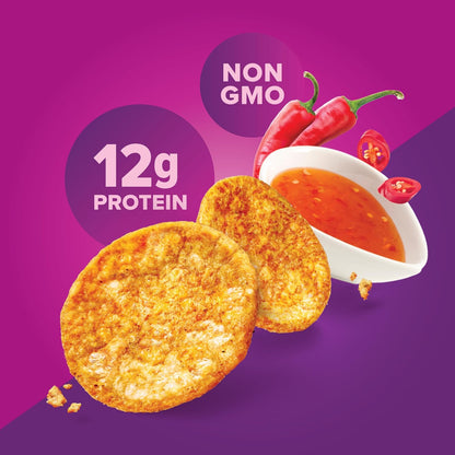 Pure Protein Popped Crisps, Sweet Chili, High Protein Snack, 12G Protein, 1.27Oz., 12 Count