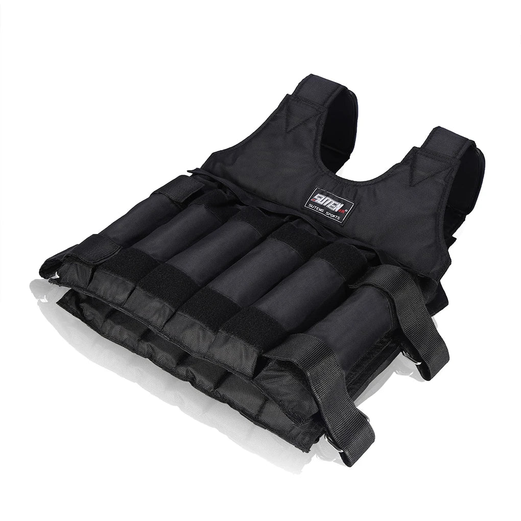 50Kg Fitness Sports Weighted Vest Adjustable Workout Exercise Training Weight Bearing Clothes Strength Physical Training