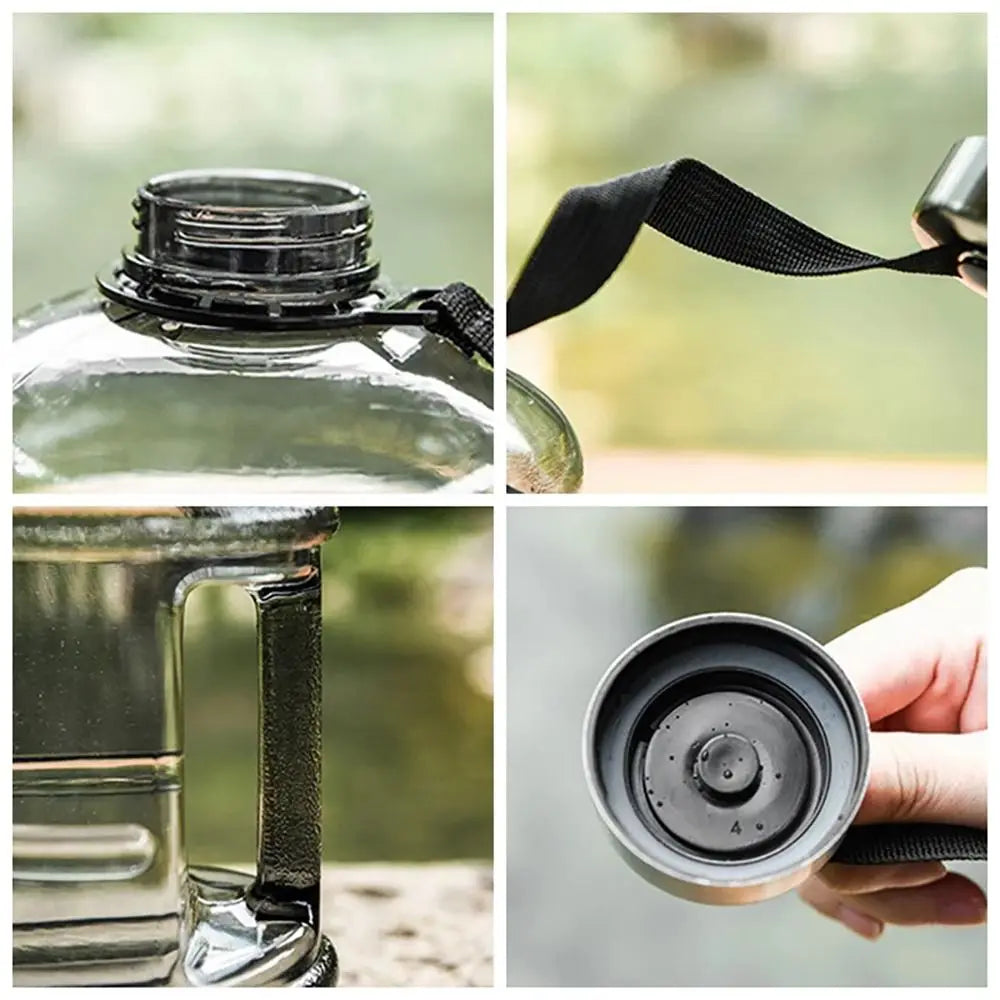 1Pc Gallon Bottle Water Bottle Portable Sports Drink Bottle Training Sports Workout Outdoor Gym Large Capacity Shaker Bottle