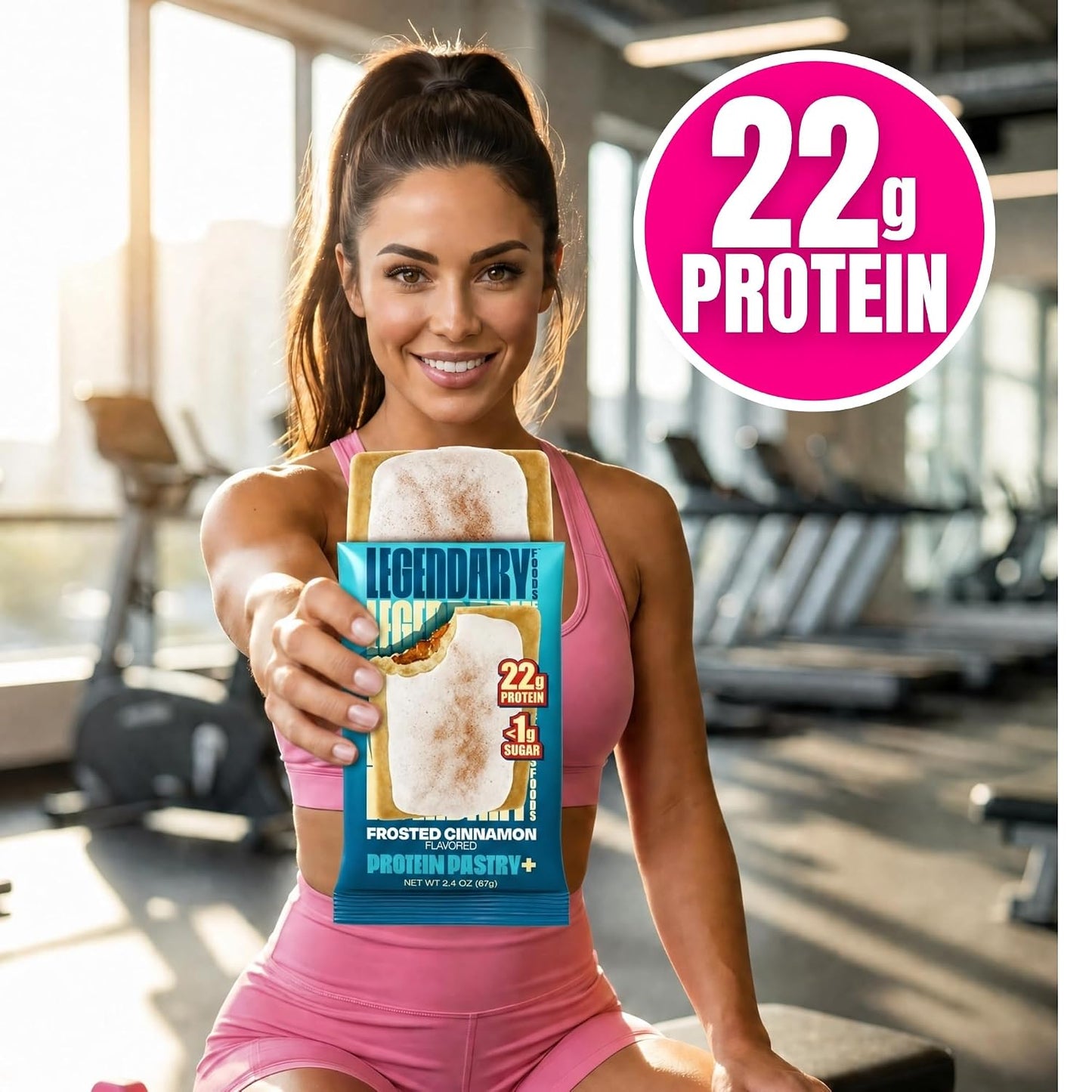 High Protein Pastry, Cinnamon, Low Carb/Low Sugar Snack | Original Protein Pastry, Keto Snack,Frosted Breakfast Tart, High Protein Keto Treats,Healthy Protein Snacks for Adults Kids