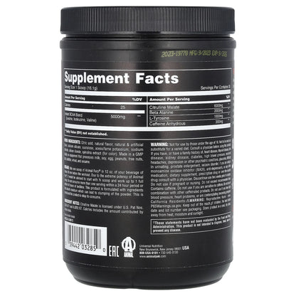 Animal Fury® Essentials, Pre Workout, Blue Ice Pop, 1.06 Lbs (483 G)