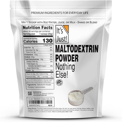 - Mass Gainer Powder, 100% Maltodextrin (Complex Carbohydrates), Sustained Energy, Rapid Absorption, Non-Gmo, Easily Add to Any Protein Shake, 3Lbs / 38 Servings