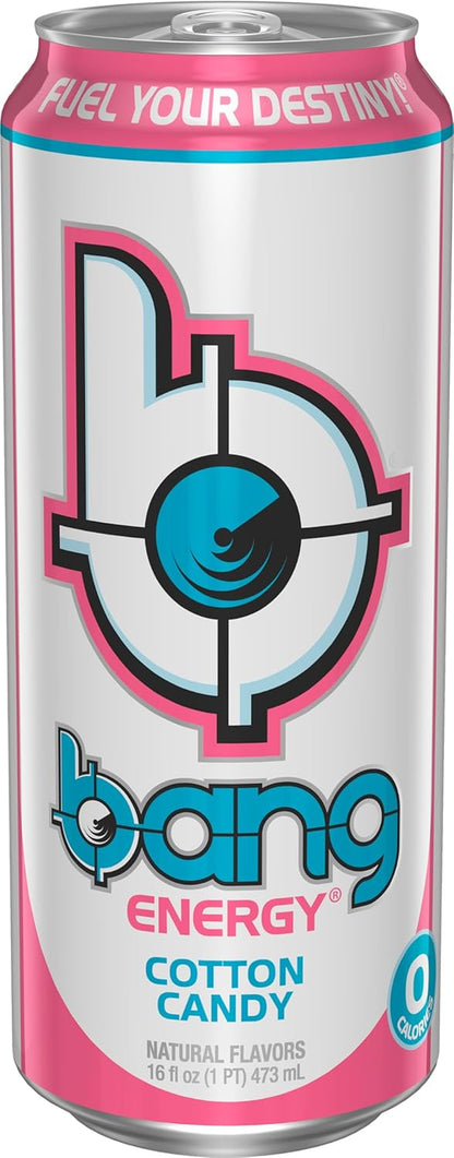Energy Cotton Candy, Sugar-Free Energy Drink, 16-Ounce | Pack of 12