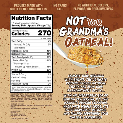 High Protein Oatmeal with 30G of Protein per Serving - Protein Packed Gluten Free Delicious Tasting High Protein Oats (Pack of 1, Maple Brown Sugar)