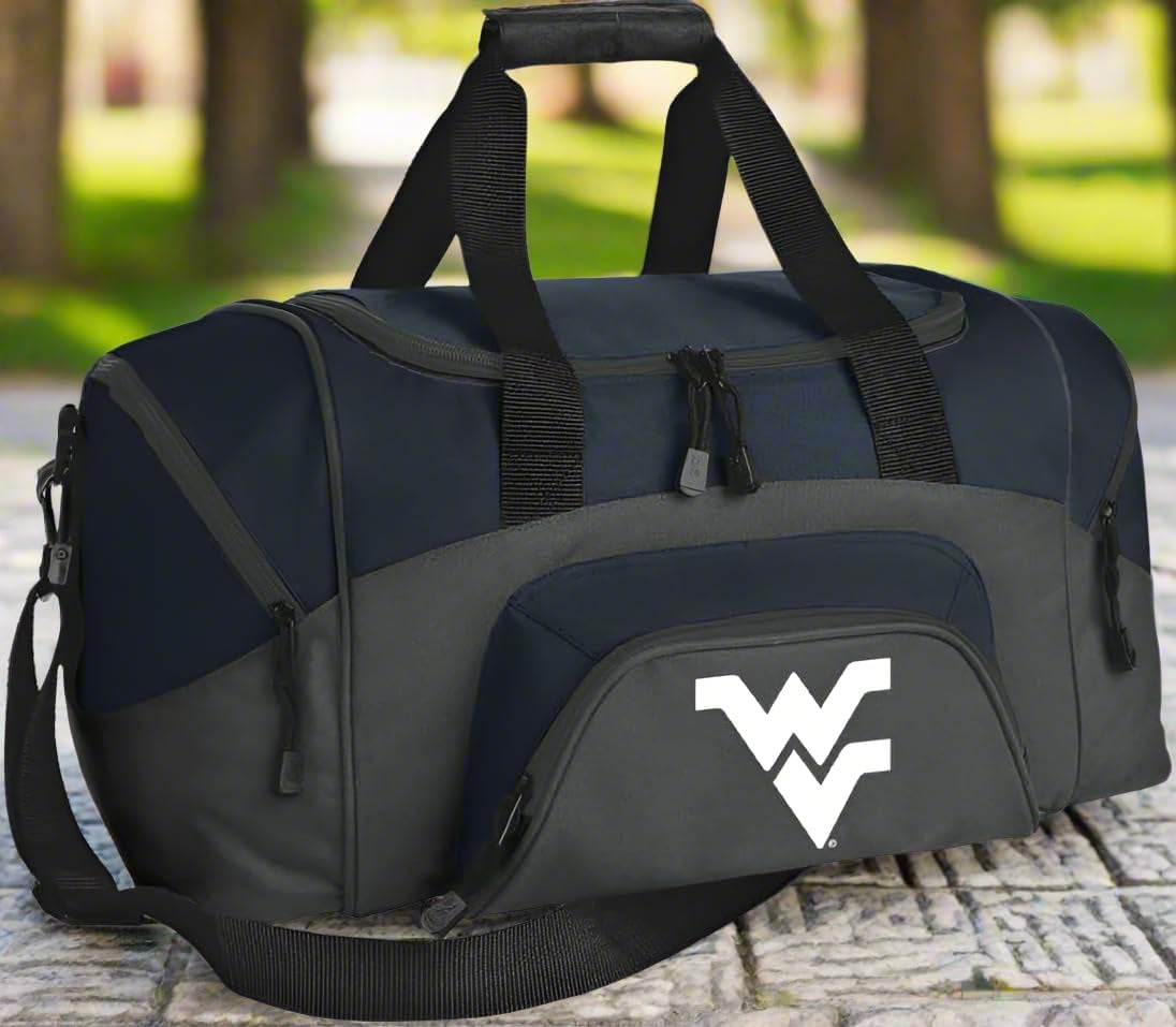 SMALL West Virginia University Gym Bag Deluxe WVU Carryon Travel Duffel Bag