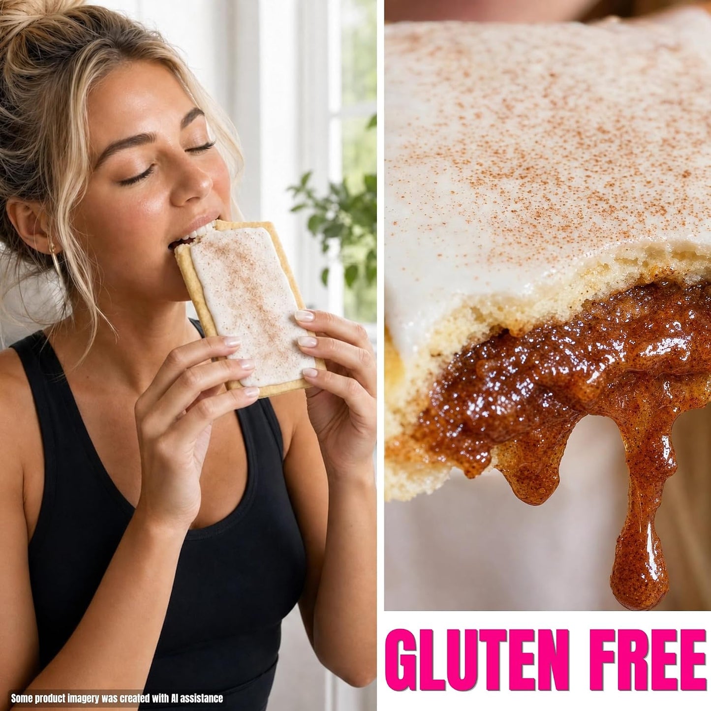 High Protein Pastry, Cinnamon, Low Carb/Low Sugar Snack | Original Protein Pastry, Keto Snack,Frosted Breakfast Tart, High Protein Keto Treats,Healthy Protein Snacks for Adults Kids
