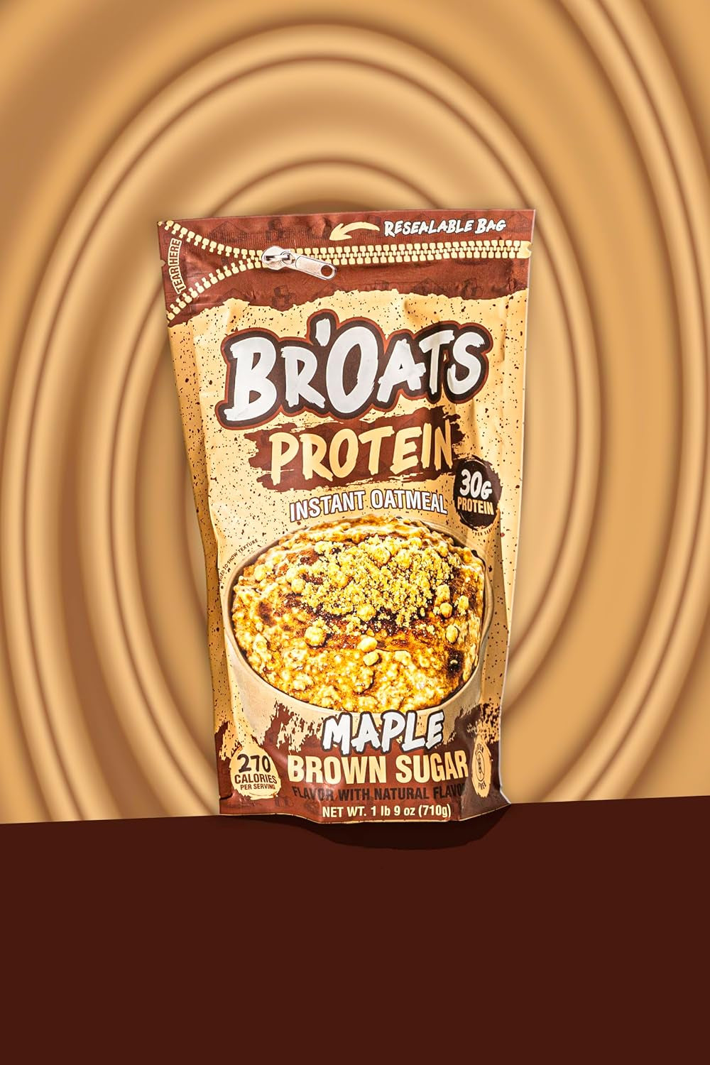High Protein Oatmeal with 30G of Protein per Serving - Protein Packed Gluten Free Delicious Tasting High Protein Oats (Pack of 1, Maple Brown Sugar)