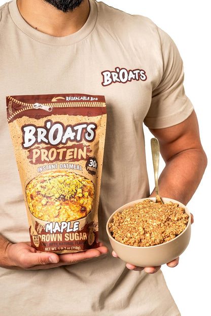 High Protein Oatmeal with 30G of Protein per Serving - Protein Packed Gluten Free Delicious Tasting High Protein Oats (Pack of 1, Maple Brown Sugar)