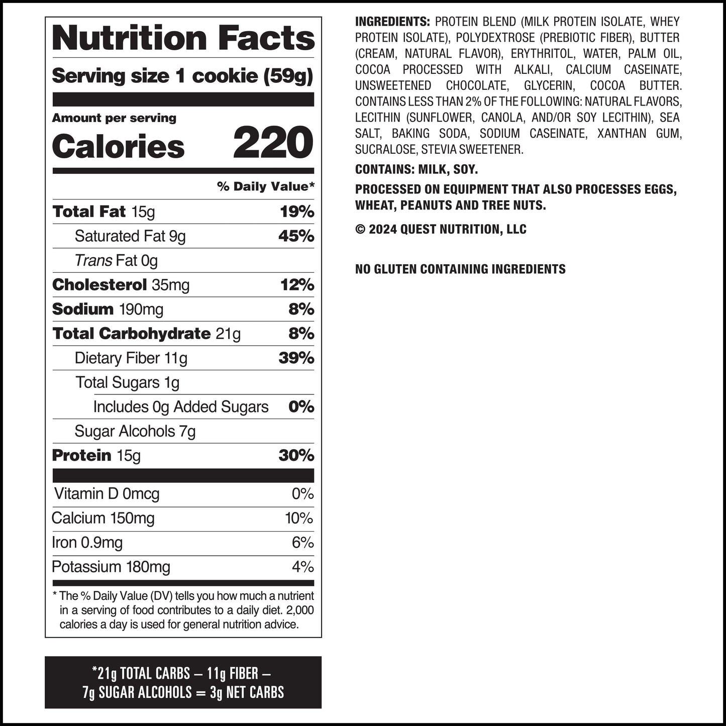 (6 Pack)  Protein Cookie, High Protein, Double Chocolate Chip, 15G Protein, 4 Count