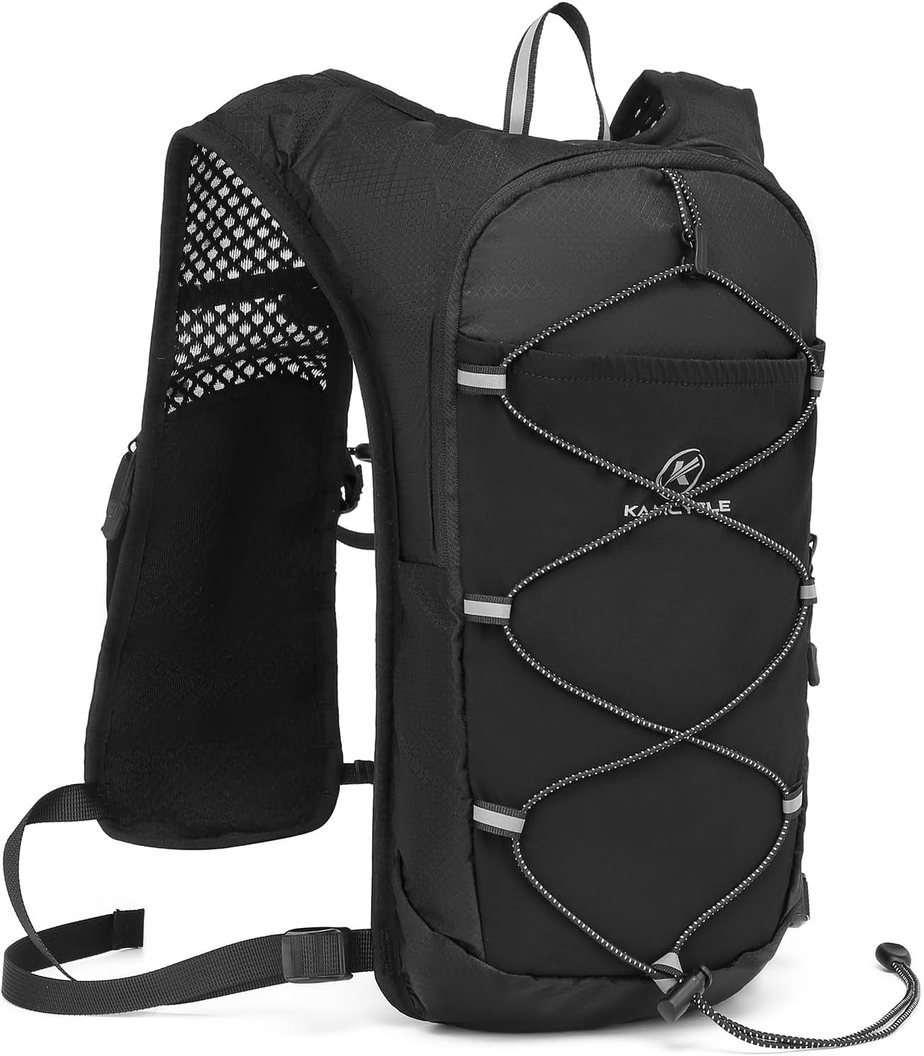 Running Hydration Vest Breathable,Hydration Backpack Water Backpack, Lightweight Phone Holder Running Vest ,Reflective Hi Vis for Women & Men (With 2L Bladder and 500Ml Soft Flask)