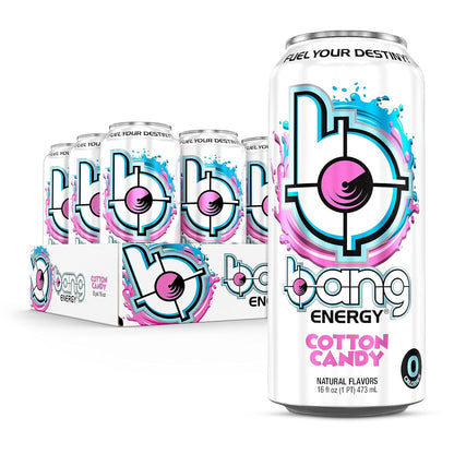 Energy Cotton Candy, Sugar-Free Energy Drink, 16-Ounce | Pack of 12