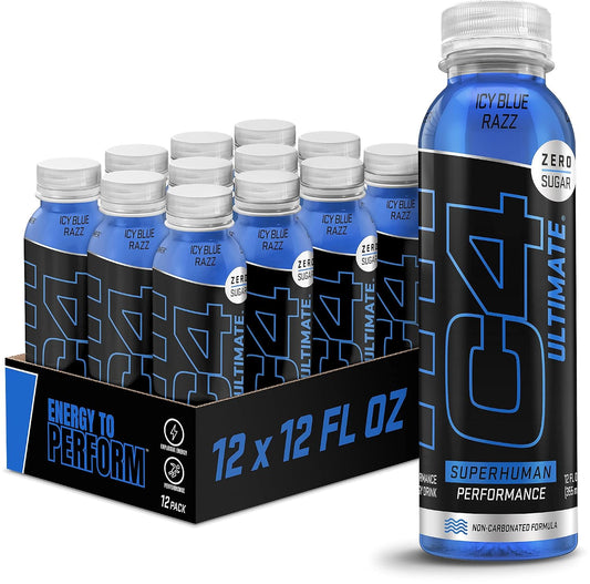 Ultimate Non-Carbonated Zero Sugar Energy Drink, Pre Workout Drink + Beta Alanine, 12 Fl Oz (Pack of 12)