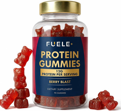Protein Gummies – 12G High Protein Snack, Mixed Berry Flavor, No Added Sugar, Whey Protein Gummies, Supports Muscle Recovery, Post Workout Supplement