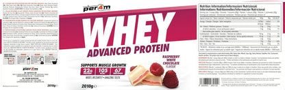 Whey Protein Powder | High Protein Shake for Muscle Growth & Recovery | Low Sugar Gym Supplement | Sports Nutrition Drink + Amino Acids (2010G, Raspberry White Chocolate)