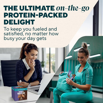 Protein Wafers, Chocolate, High Protein Bars 15G, 10 Pack