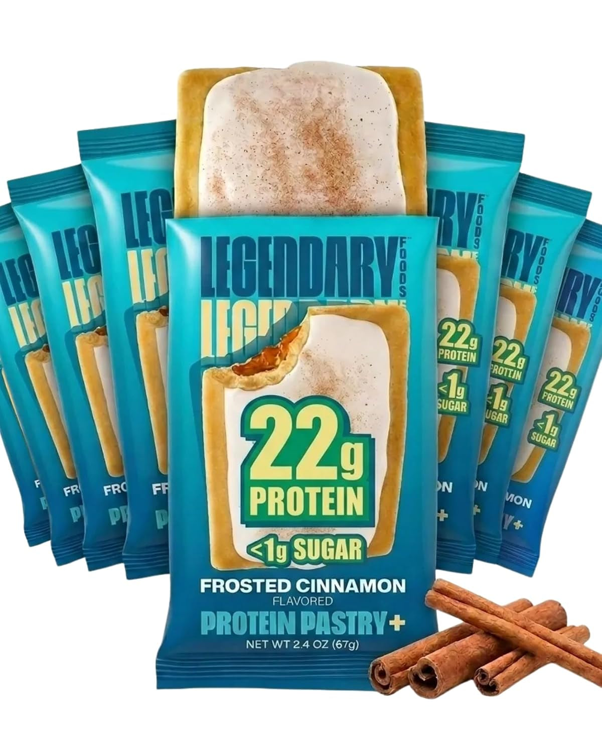 High Protein Pastry, Cinnamon, Low Carb/Low Sugar Snack | Original Protein Pastry, Keto Snack,Frosted Breakfast Tart, High Protein Keto Treats,Healthy Protein Snacks for Adults Kids