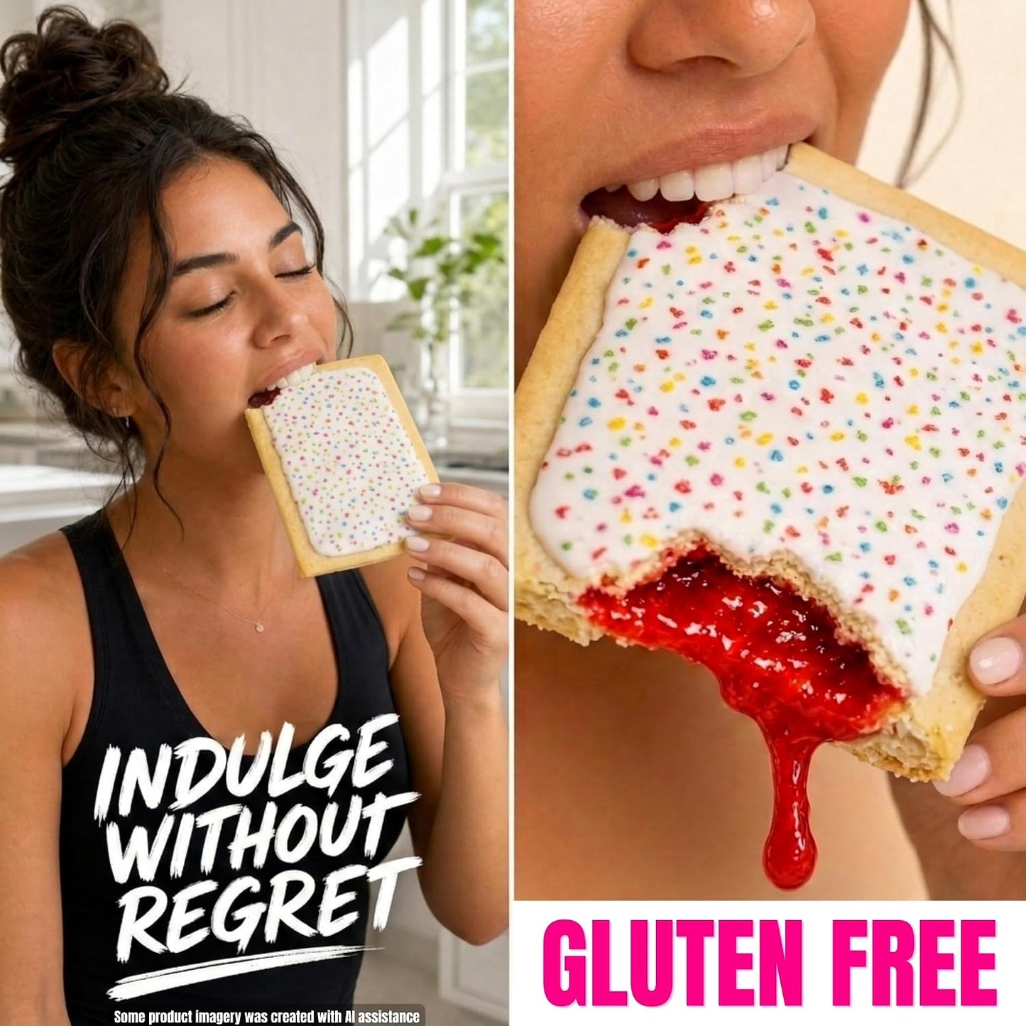 High Protein Pastry, Strawberry, Low Carb/Low Sugar Snack | Original Protein Pastry, Keto Snack,Frosted Breakfast Tart, High Protein Keto Treats,Healthy Protein Snacks for Adults Kids