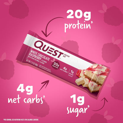 Crispy Blueberry Cobbler Hero Protein Bar, 16G Protein, 1G Sugar, 3G & White Chocolate Raspberry Protein Bars, High Protein, Low Carb, Gluten Free