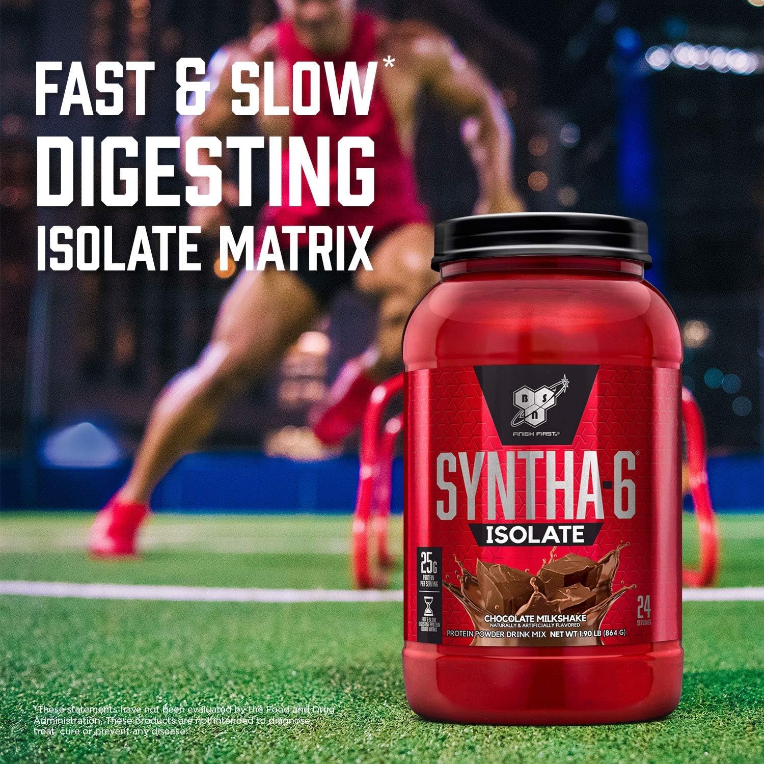 SYNTHA-6 Isolate, Strawberry Post Workout Protein Powder for Muscle Gain, Whey Protein Isolate, Milk Protein Isolate, Essential Amino Acids, Strawberry Milkshake, 2.01 Pounds, 24 Servings