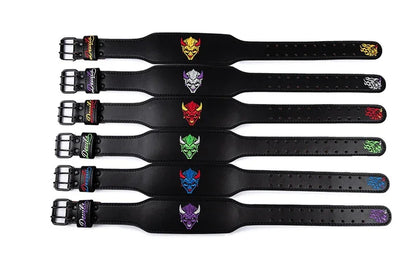 Embroidery Devil Weightlifting Belt Bodybuilding Fitness Belt Powerlifting Deadlift Squat Waist Protector Gym Back Waist Support