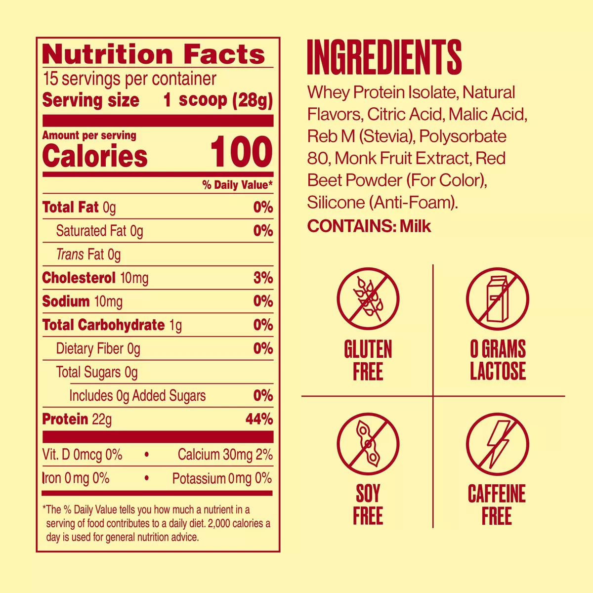 Seeq Clear Protein Powder - Strawberry Lemonade - Whey Protein Isolate - 15 Servings