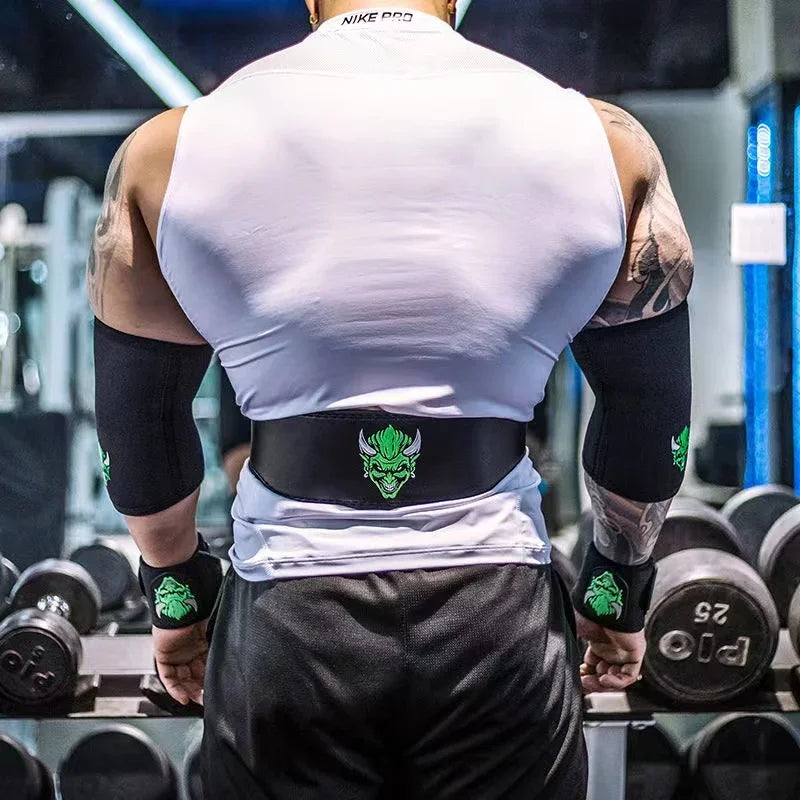 Embroidery Devil Weightlifting Belt Bodybuilding Fitness Belt Powerlifting Deadlift Squat Waist Protector Gym Back Waist Support
