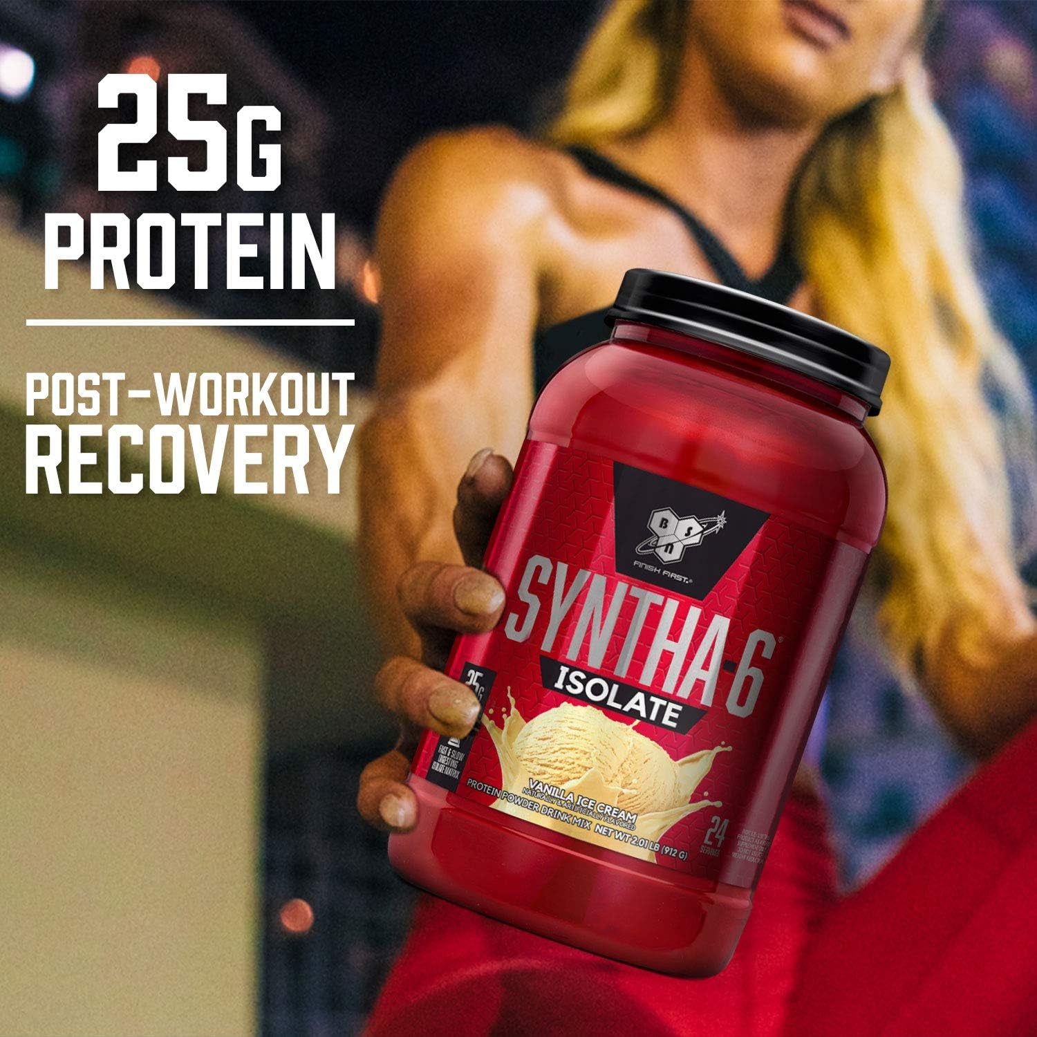SYNTHA-6 Isolate, Strawberry Post Workout Protein Powder for Muscle Gain, Whey Protein Isolate, Milk Protein Isolate, Essential Amino Acids, Strawberry Milkshake, 2.01 Pounds, 24 Servings