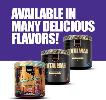 Total War Pre Workout, Sour Gummy Bear - Contains 320Mg of Caffeine from Green Tea, Juniper & Beta Alanine - Pre Work Out with Amino Acids to Increase Pump, Energy + Endurance (30 Servings)
