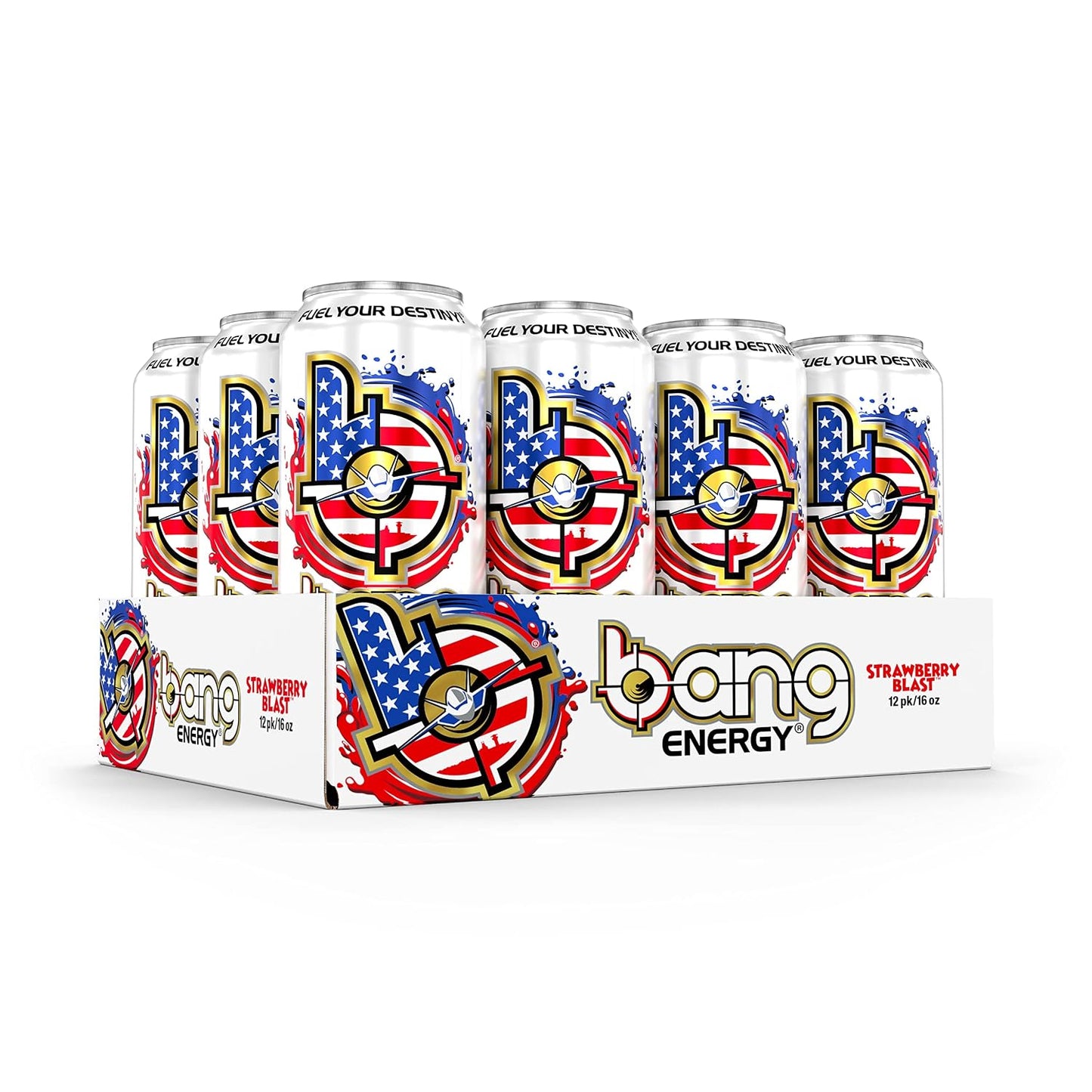 Energy Strawberry Blast, Sugar-Free Energy Drink, 16 Ounce (Pack of 24)